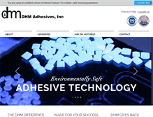 Tablet Screenshot of dhmadhesives.com